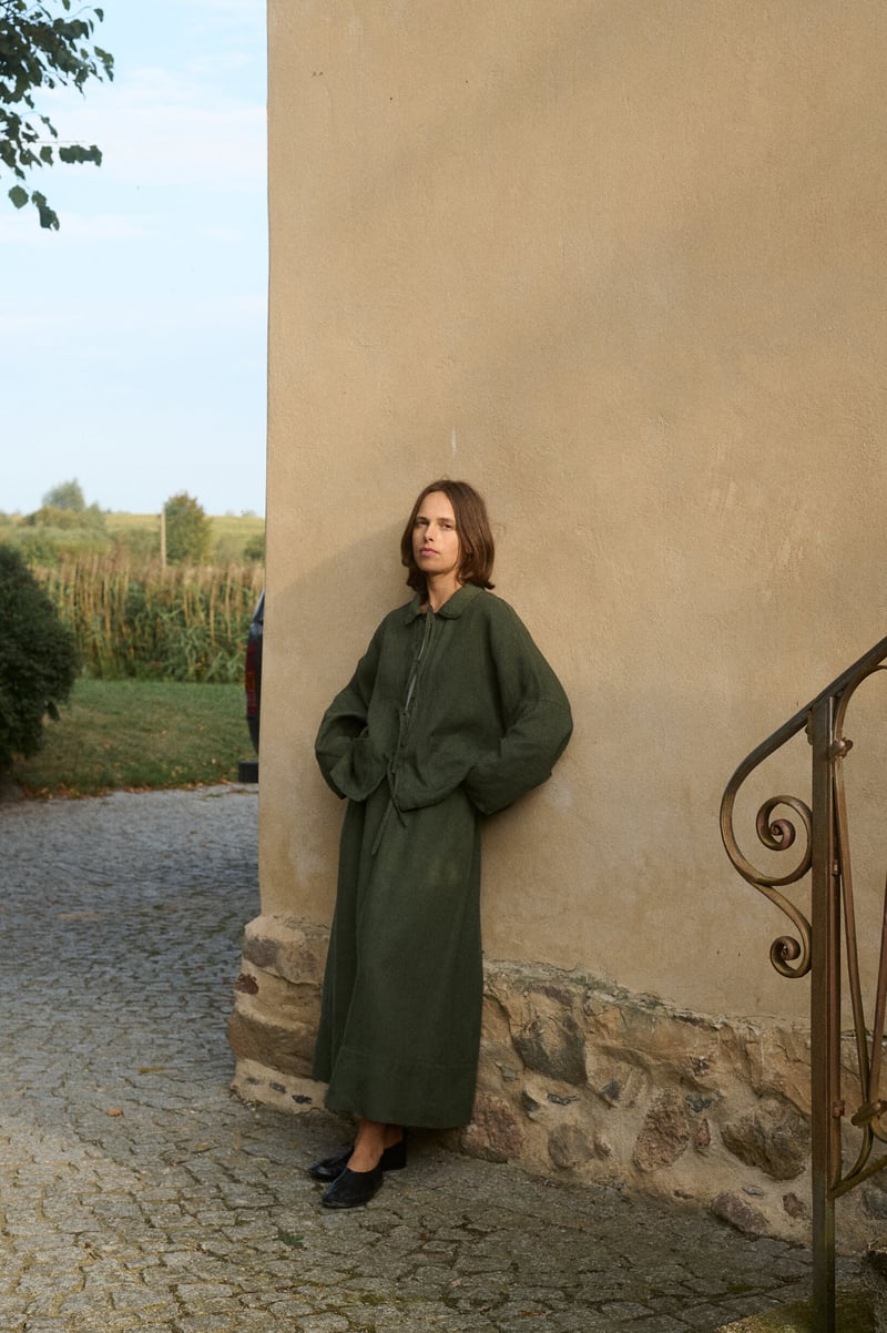 Monika Linen Wool Blend Jacket by LinenFox, 85% Linen, 15% Wool