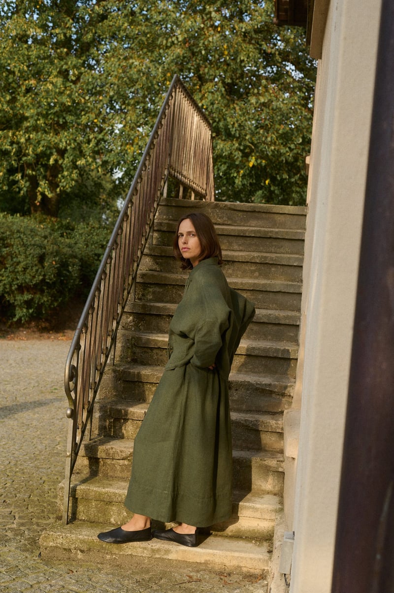 Monika Linen Wool Blend Jacket by LinenFox, 85% Linen, 15% Wool