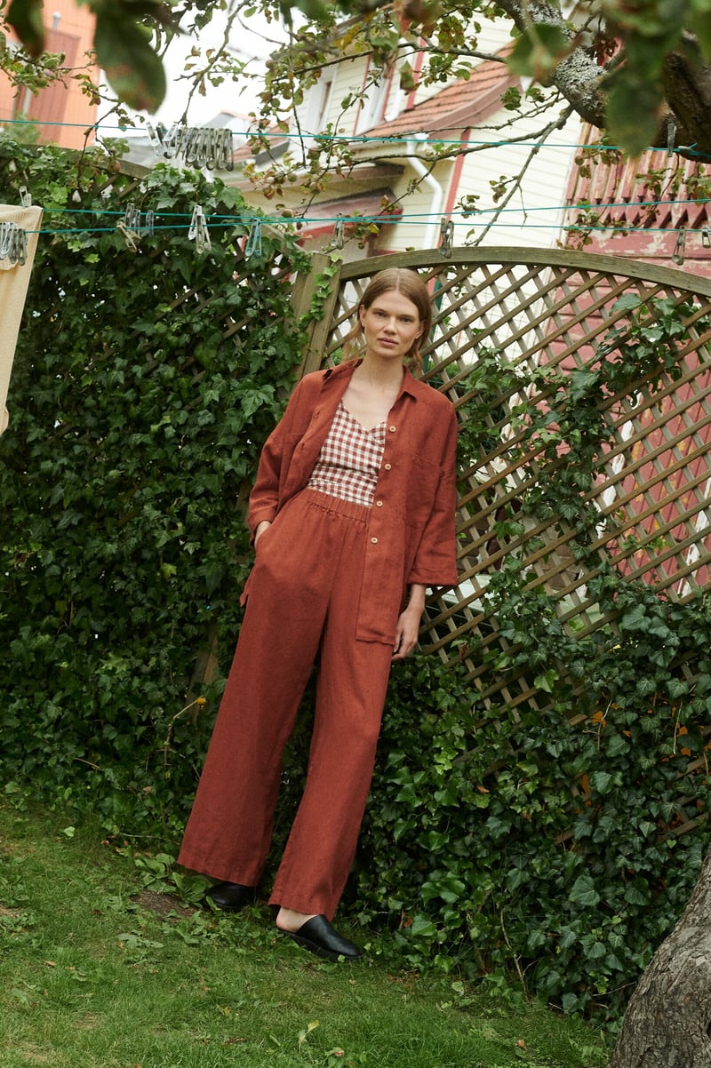 Brenna Linen Trousers by LinenFox, 100% Linen