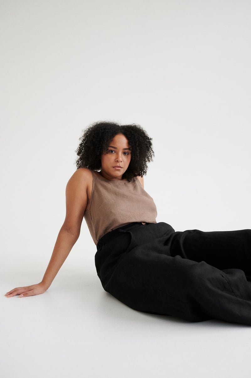 Frankie Linen Trousers by LinenFox, 100% Linen