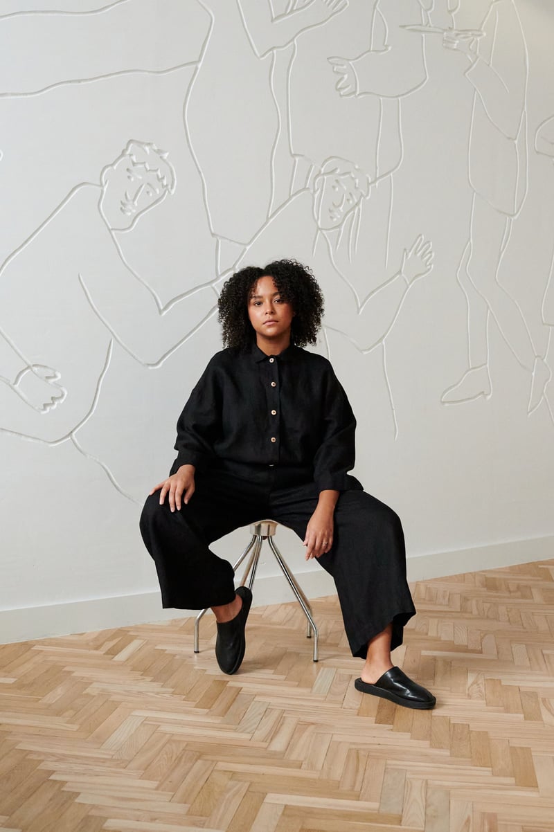 Work Linen Jumpsuit by LinenFox, 100% Linen