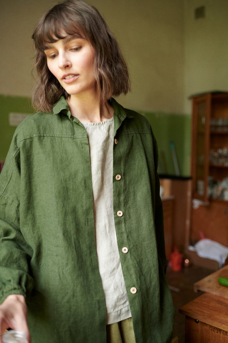 Lyn Linen Shirt by LinenFox, 100% Linen
