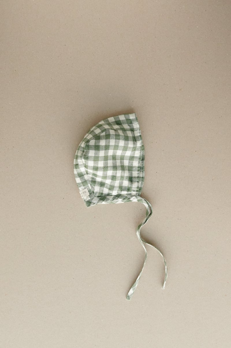 First Baby Bonnet by LinenFox, 100% Linen