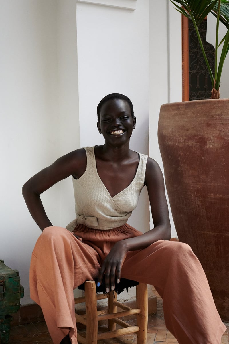 Soja Waffle Linen Top by LinenFox, 100% Linen