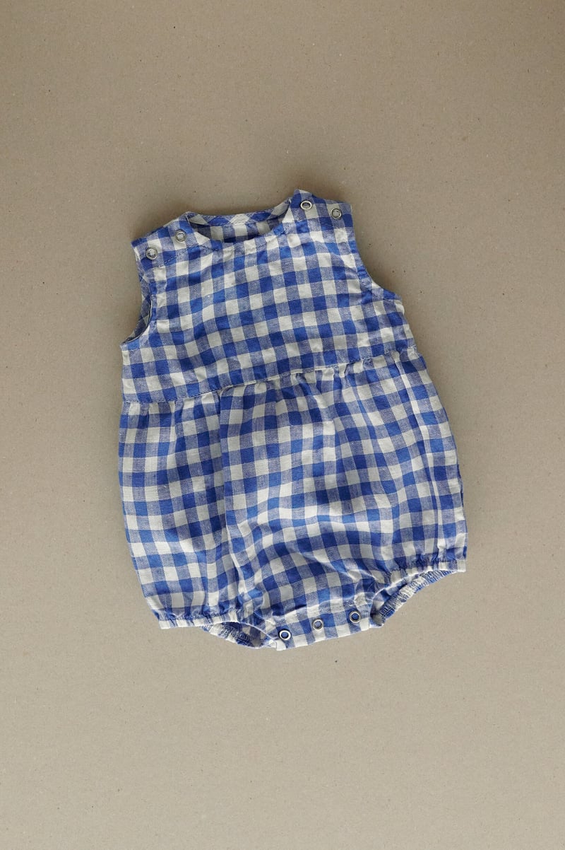 Juno Linen Baby Romper by LinenFox, 100% Linen