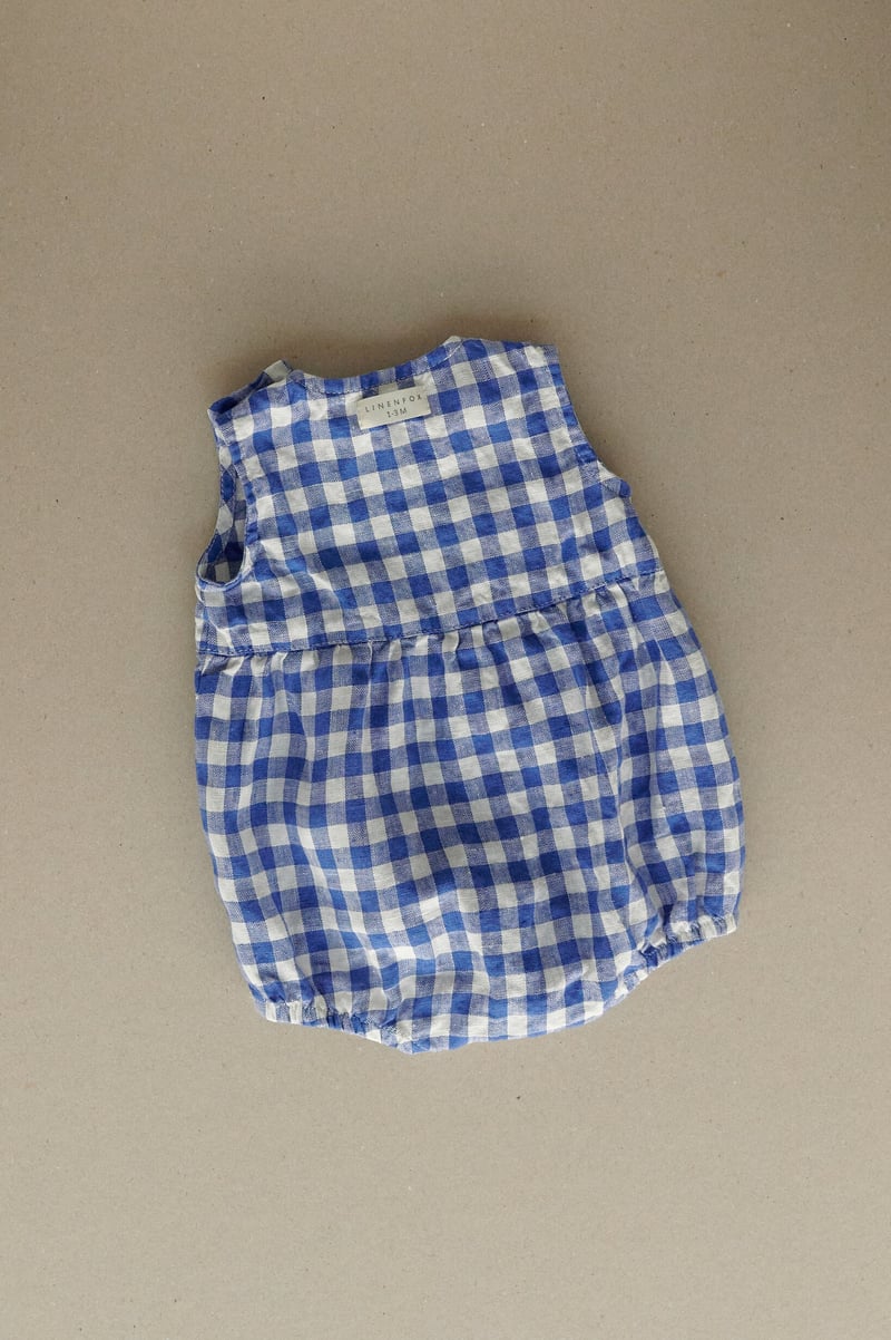 Juno Linen Baby Romper by LinenFox, 100% Linen
