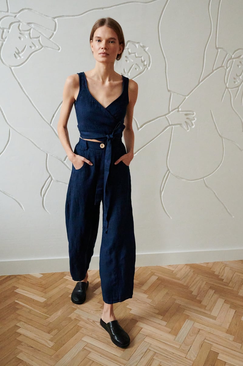 Soja Waffle Linen Top by LinenFox, 100% Linen