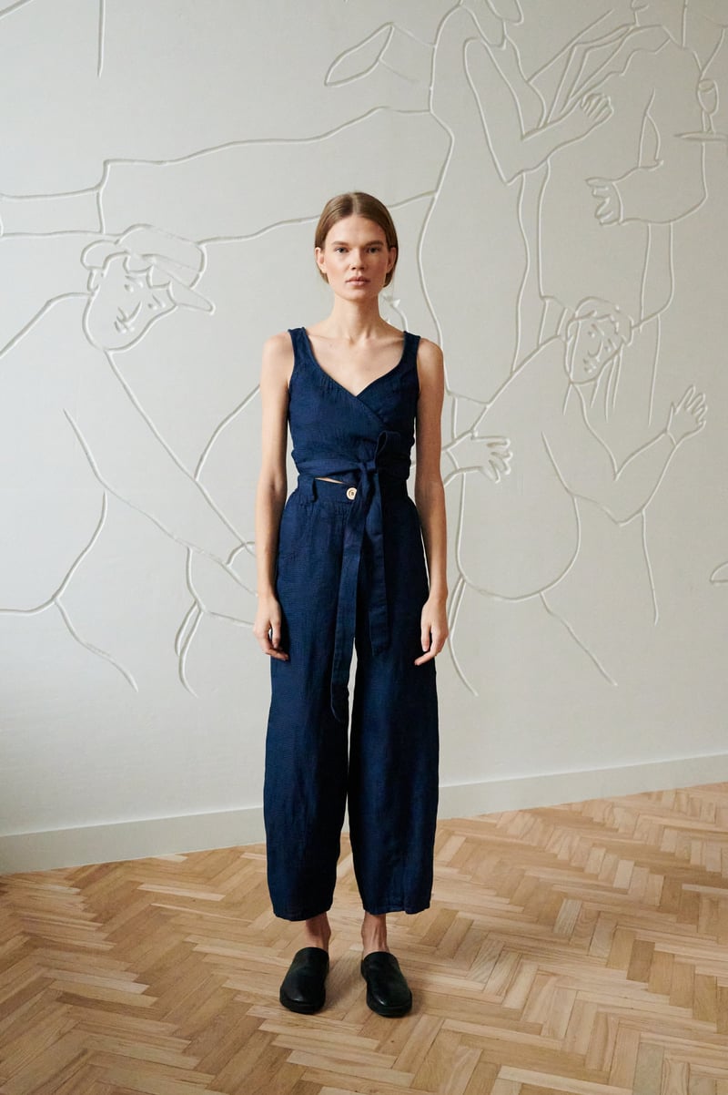 Soja Waffle Linen Top by LinenFox, 100% Linen