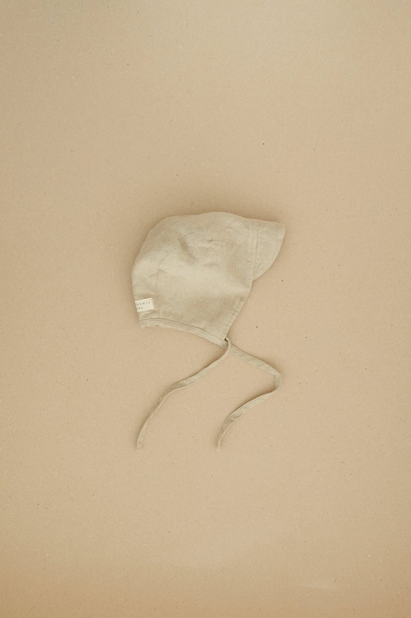 Second Baby Bonnet by LinenFox, 100% Linen