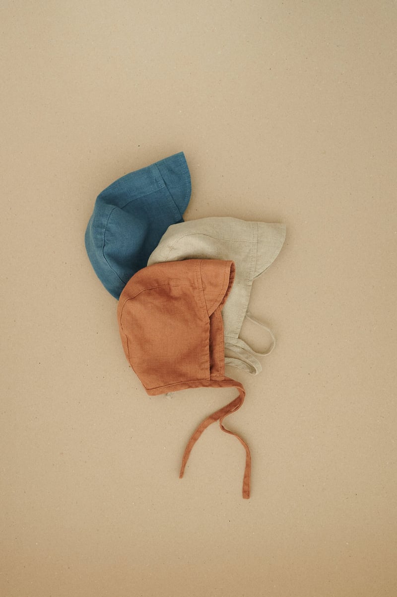Second Baby Bonnet by LinenFox, 100% Linen