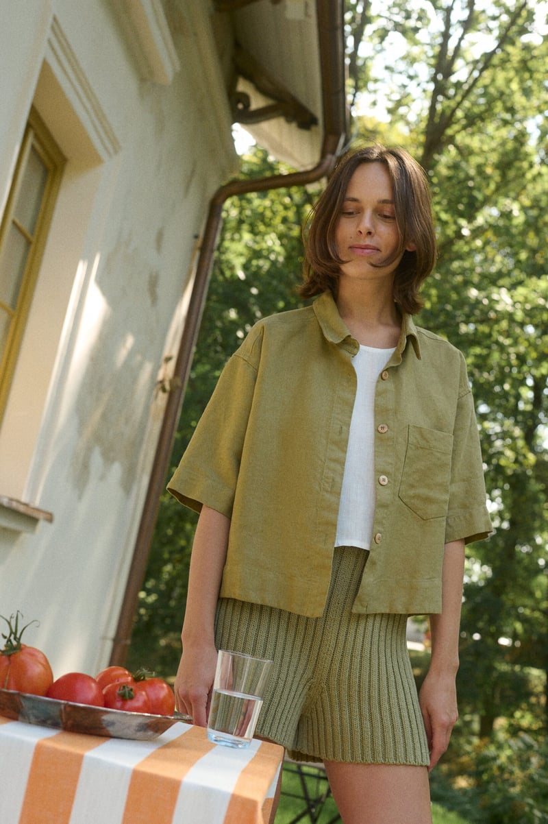 Jamie Heavy Linen Shirt by LinenFox, 100% Linen