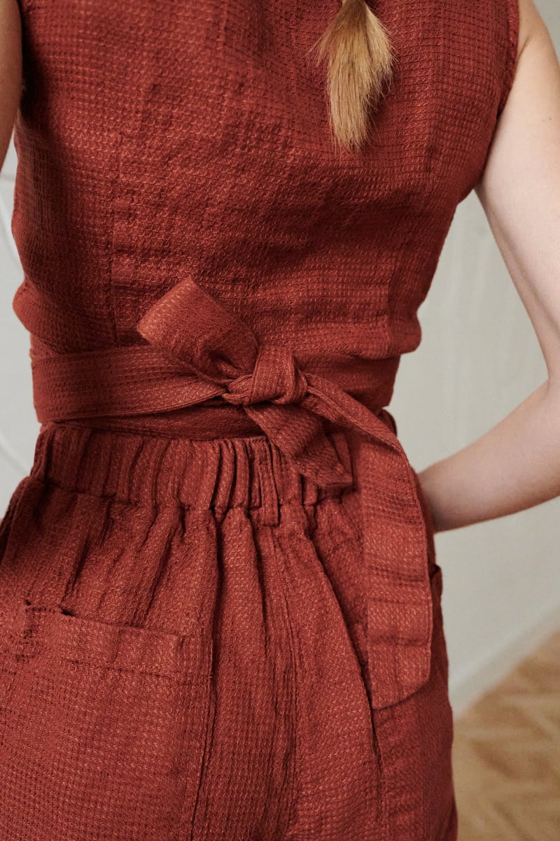 Soja Waffle Linen Top by LinenFox, 100% Linen