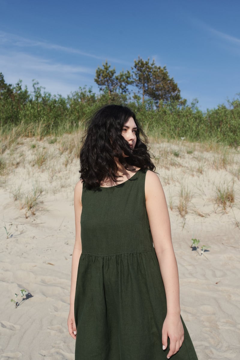 Dana Linen Dress by LinenFox, 100% Linen