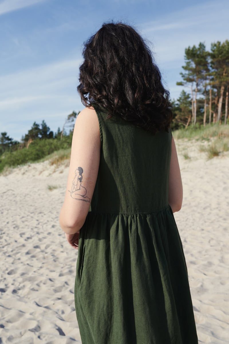Dana Linen Dress by LinenFox, 100% Linen