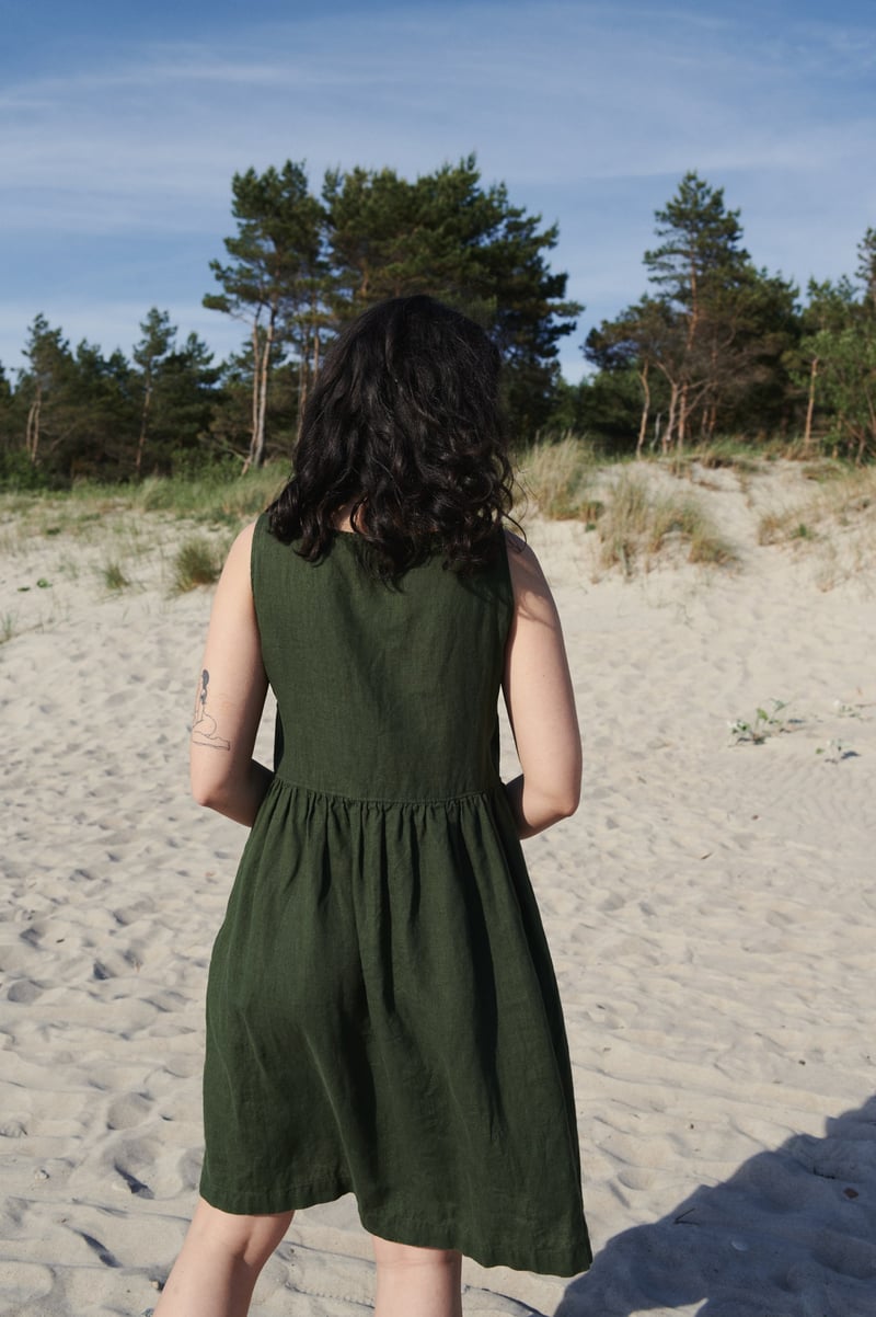 Dana Linen Dress by LinenFox, 100% Linen