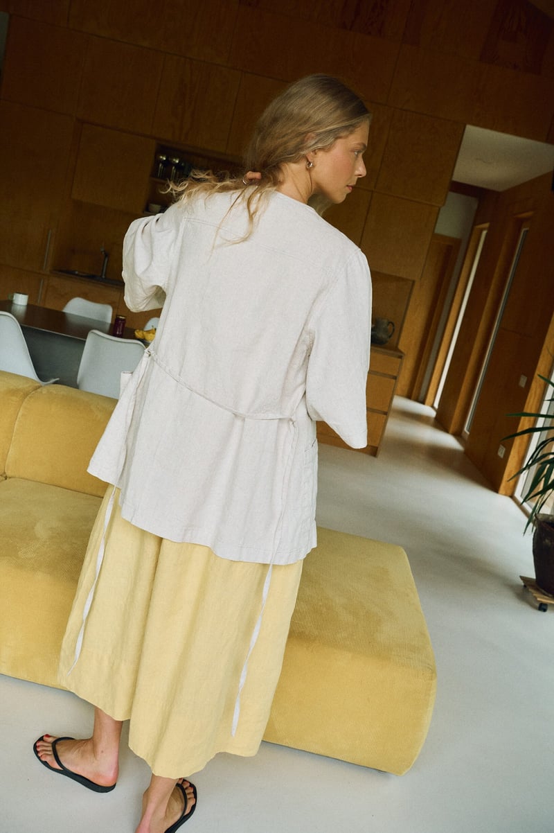 Cotton Blend Overshirt – Pippa by LinenFox, 53% Cotton, 47% Linen