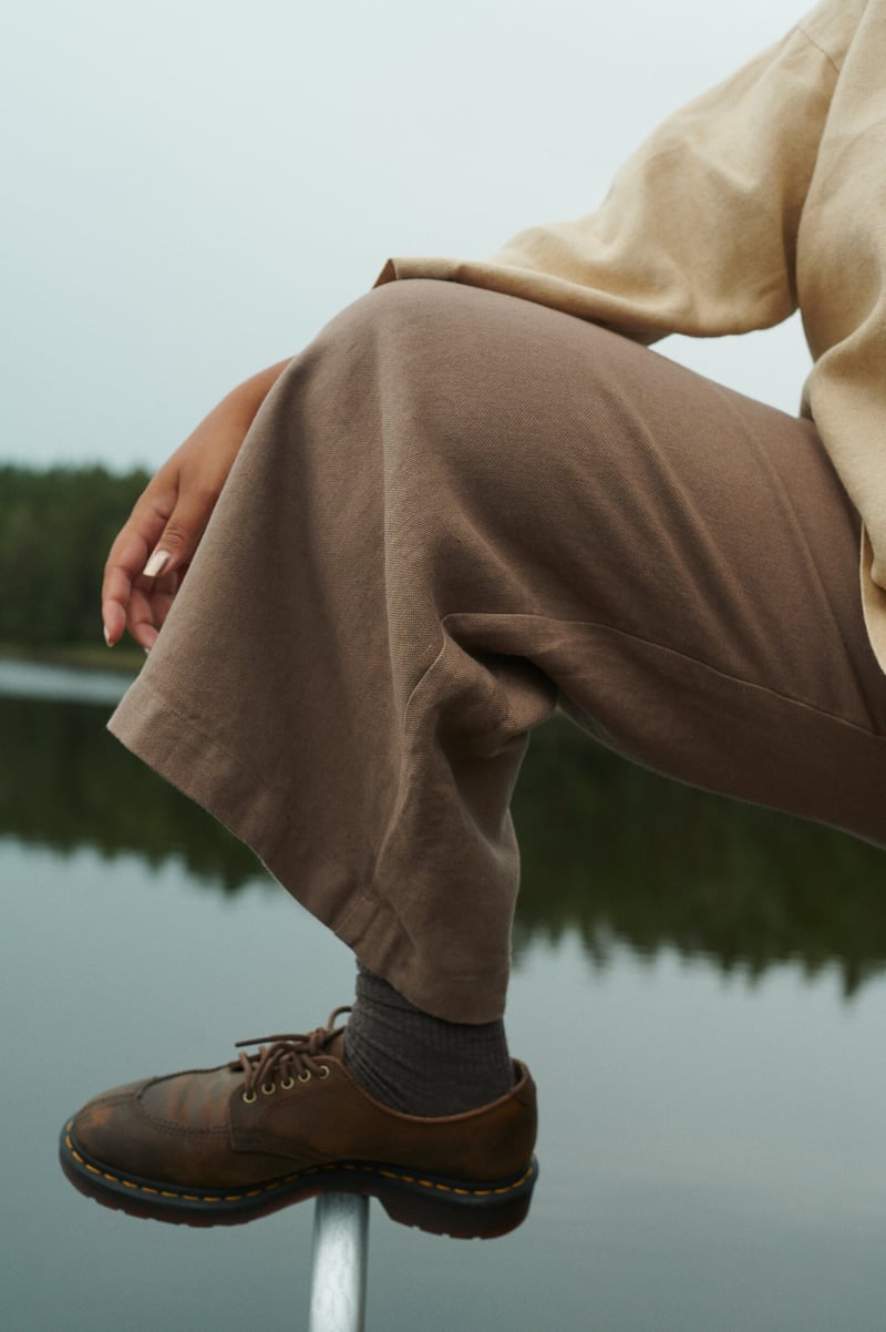 Ocean Heavy Linen Trousers by LinenFox, 100% Linen