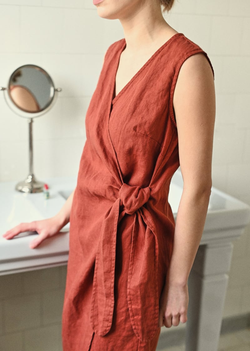 Zoe Linen Dress by LinenFox, 100% Linen