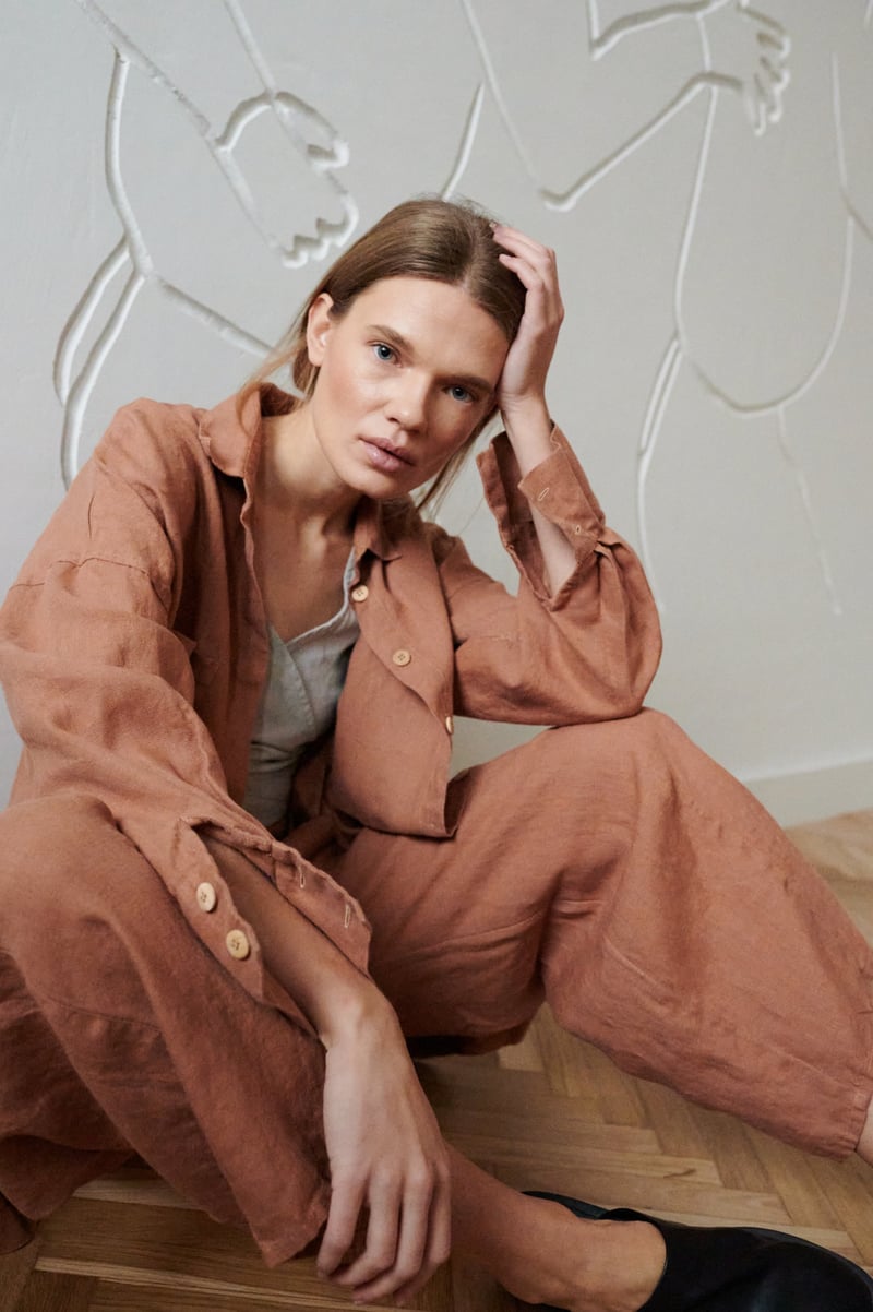 Vika Linen Shirt by LinenFox, 100% Linen