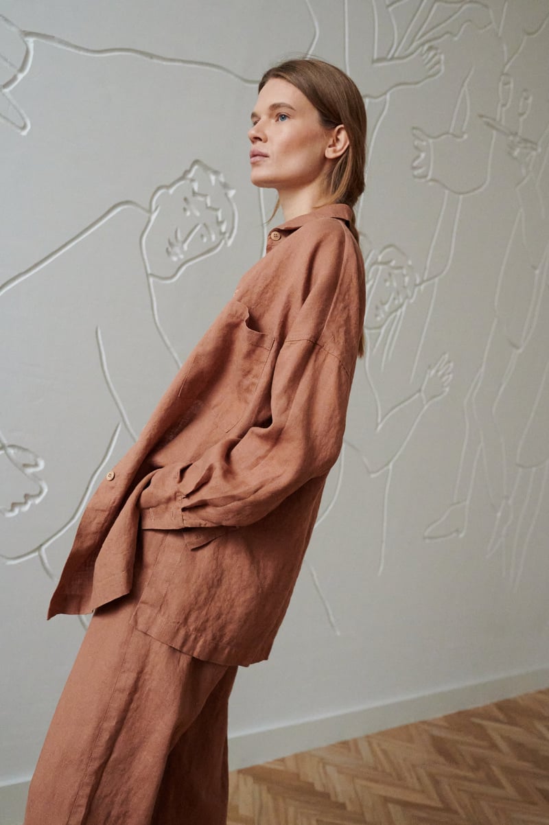 Vika Linen Shirt by LinenFox, 100% Linen