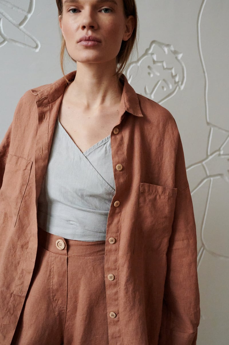 Vika Linen Shirt by LinenFox, 100% Linen
