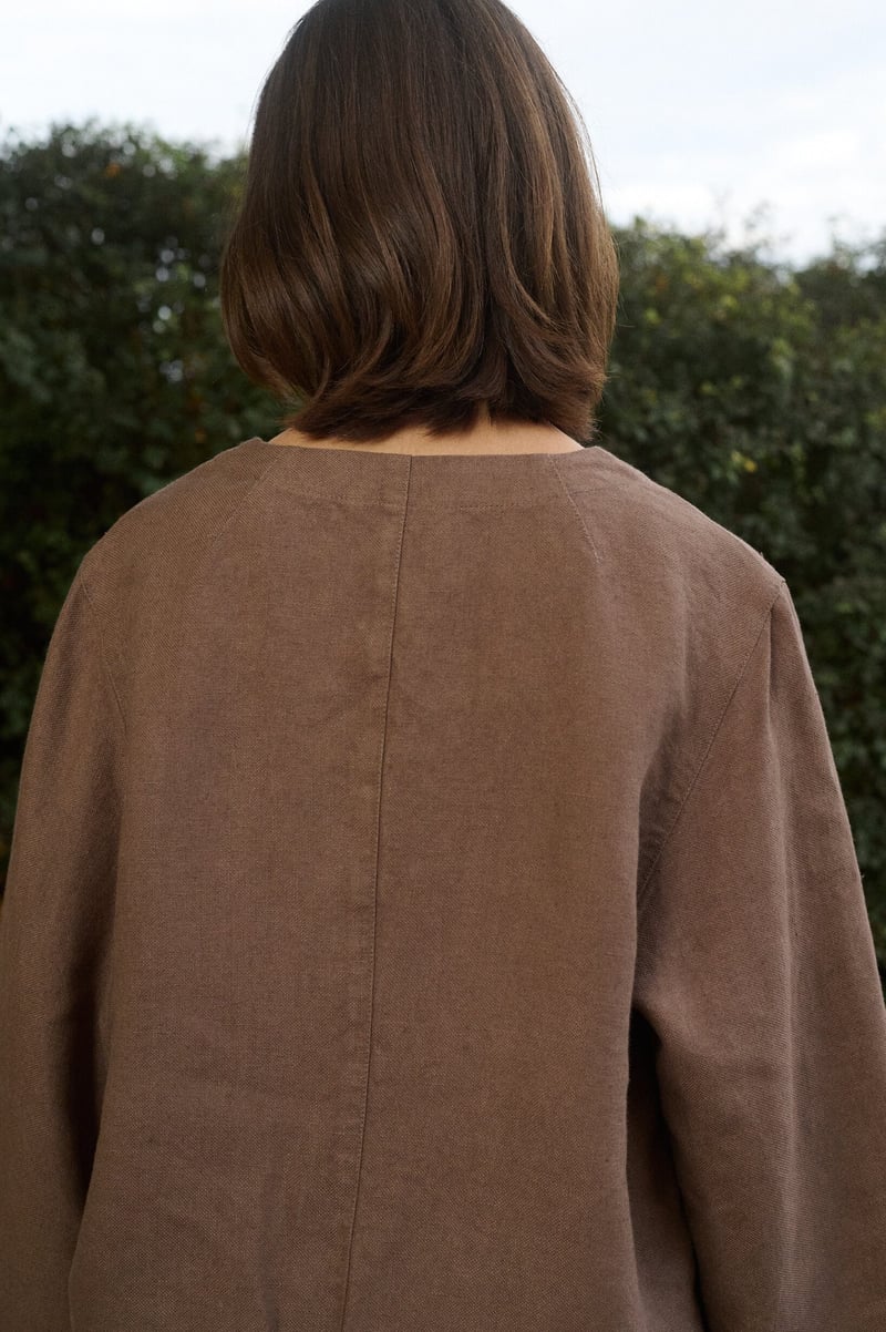 Greta Heavy Linen Jacket by LinenFox, 100% Linen