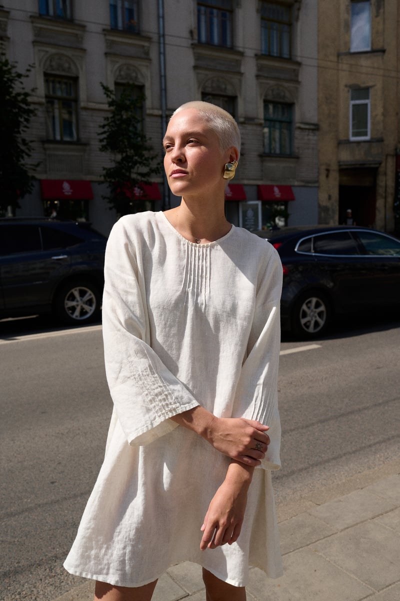 Mini Linen Dress Roni by LinenFox, 100% Linen
