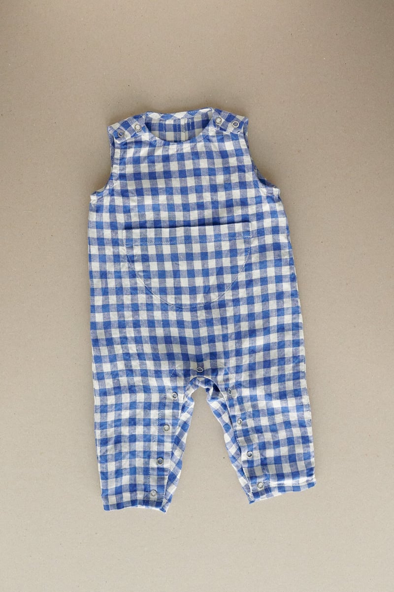 Rob Linen Baby Jumpsuit by LinenFox, 100% Linen