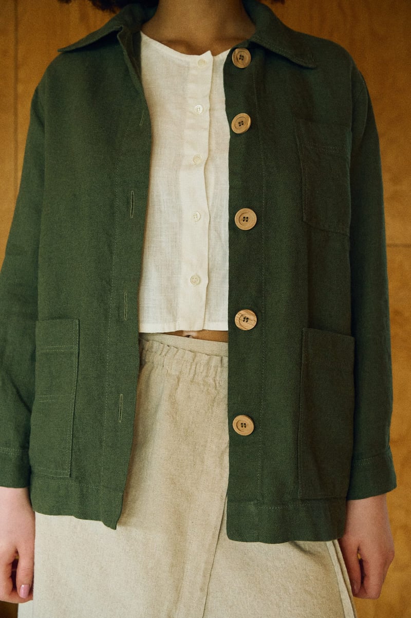 Bill Linen Wool Blend Jacket by LinenFox, 85% Linen, 15% Wool