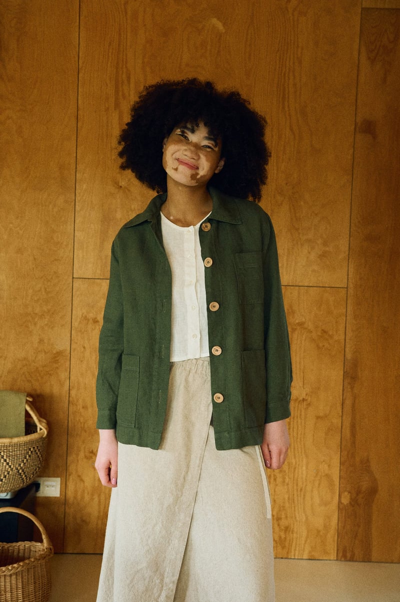 Bill Linen Wool Blend Jacket by LinenFox, 85% Linen, 15% Wool