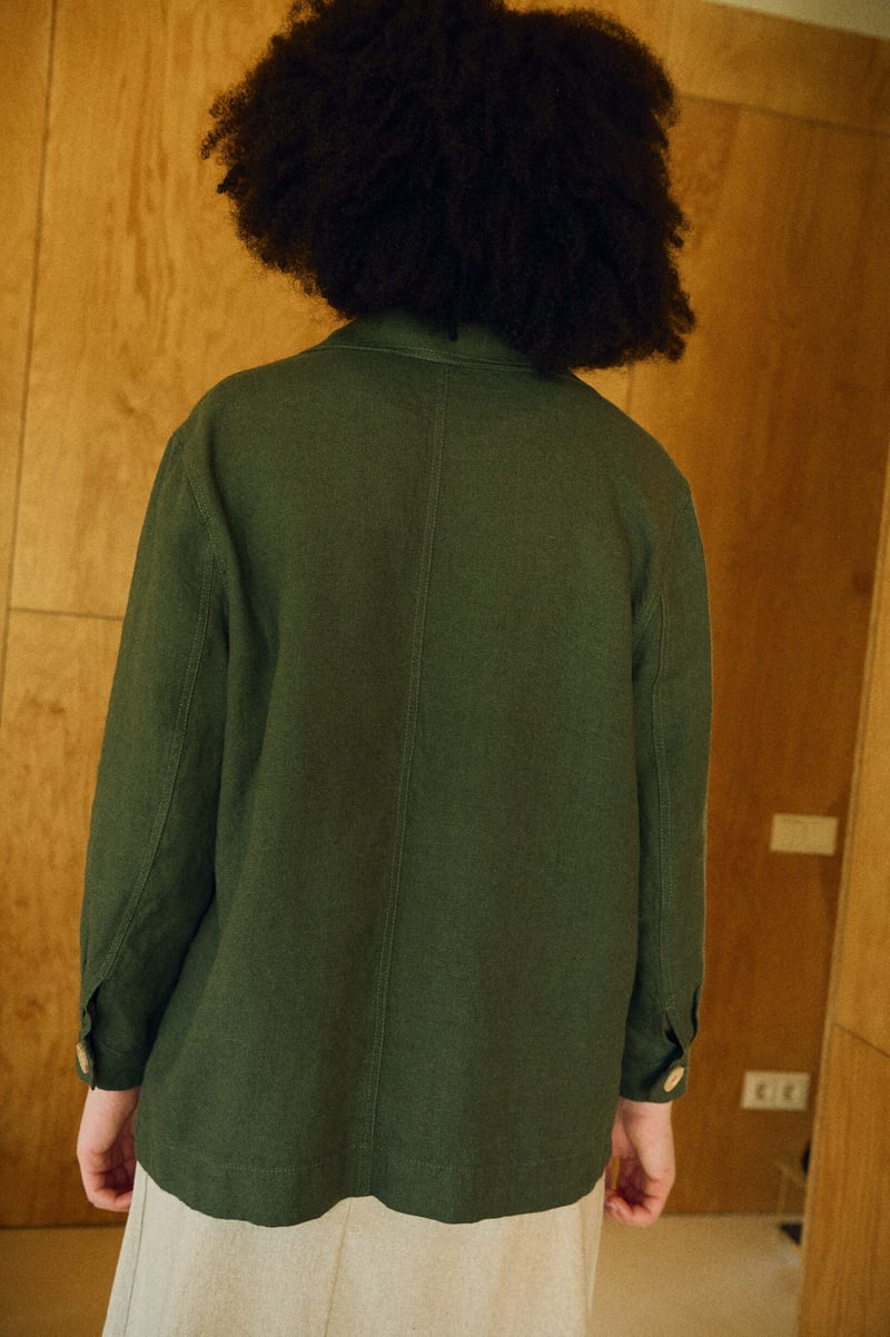 Bill Linen Wool Blend Jacket by LinenFox, 85% Linen, 15% Wool