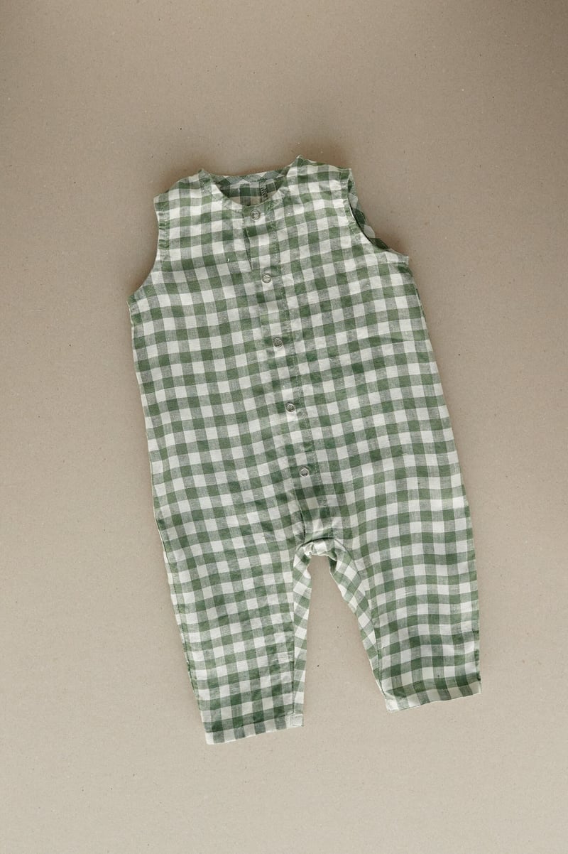 Oli Linen Baby Jumpsuit by LinenFox, 100% Linen