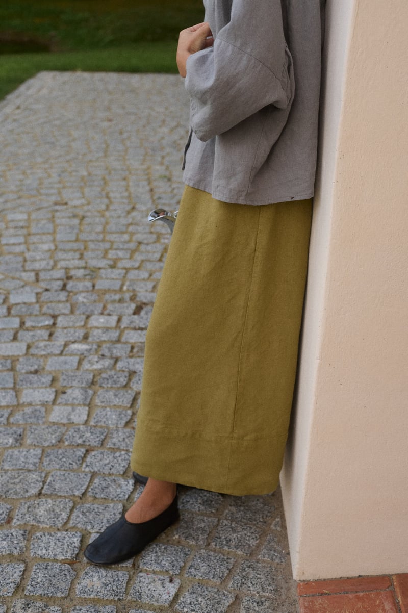 Ariel Heavy Linen Skirt by LinenFox, 100% Linen