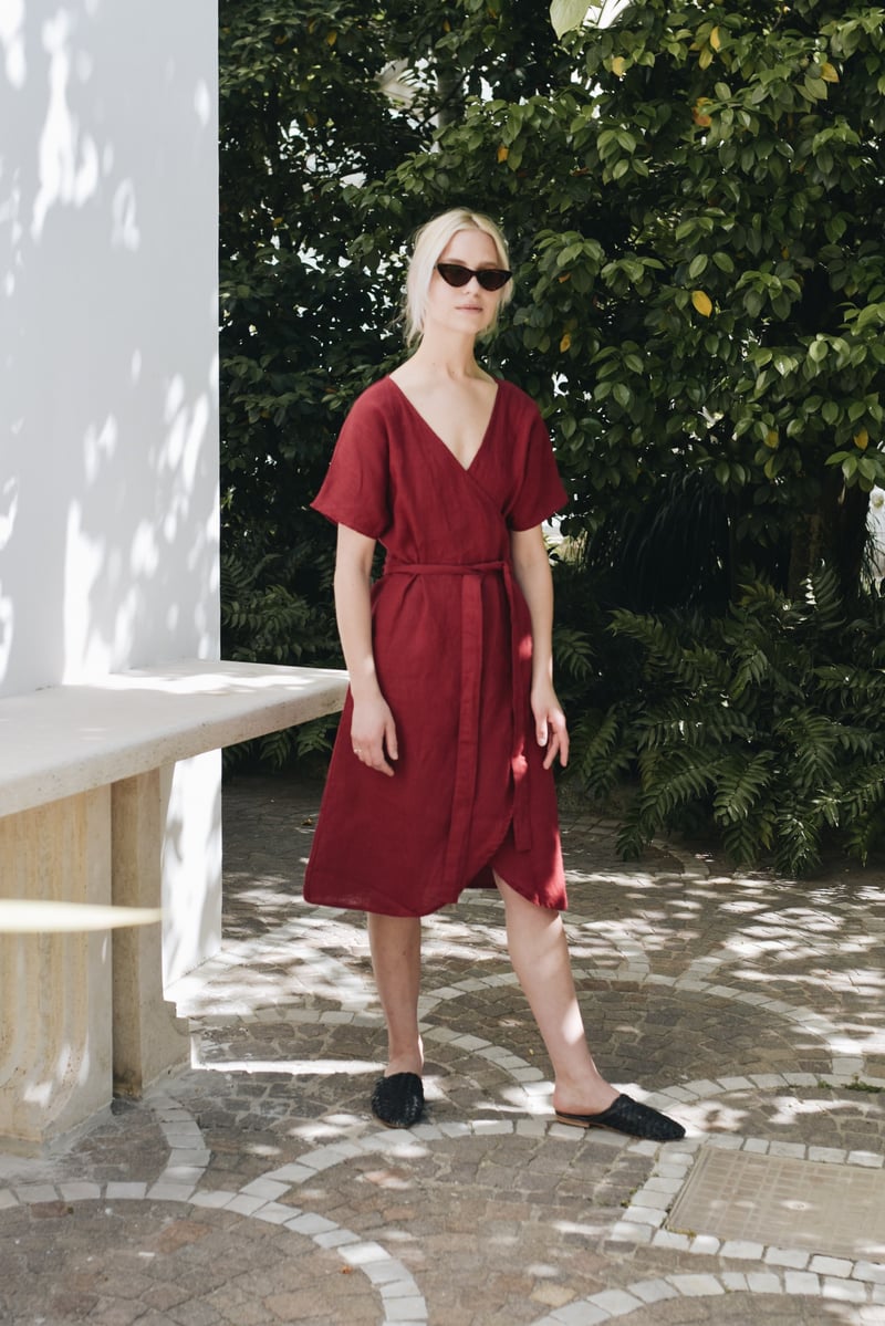 Mimosa Linen Dress by LinenFox, 100% Linen