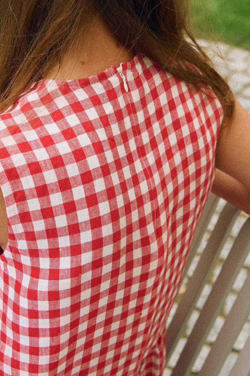 Gingham Smock Dress – Ieva by LinenFox, 100% Linen
