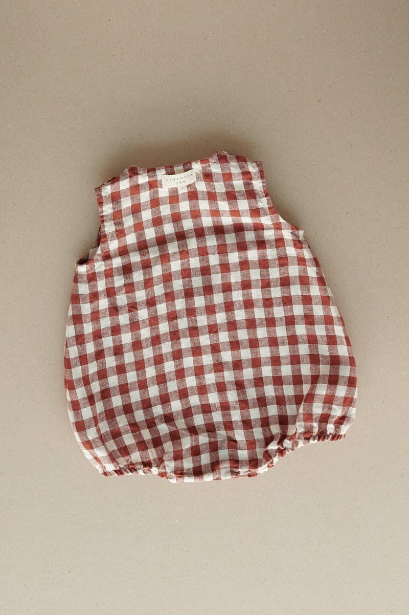Lucy Linen Baby Romper by LinenFox, 100% Linen