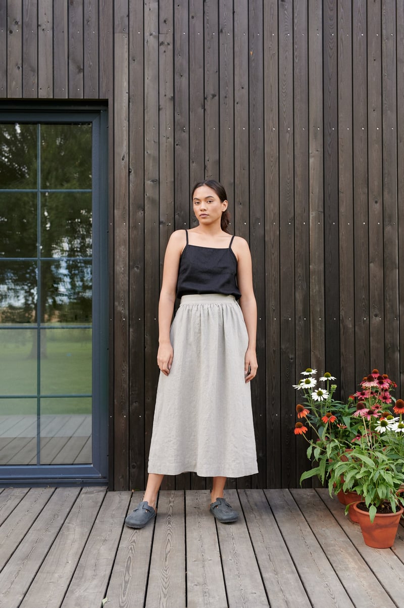 Lina Linen Skirt by LinenFox, 100% Linen