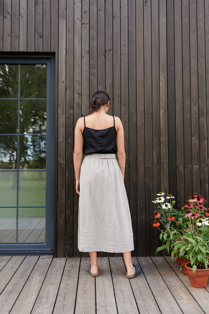 Lina Linen Skirt by LinenFox, 100% Linen