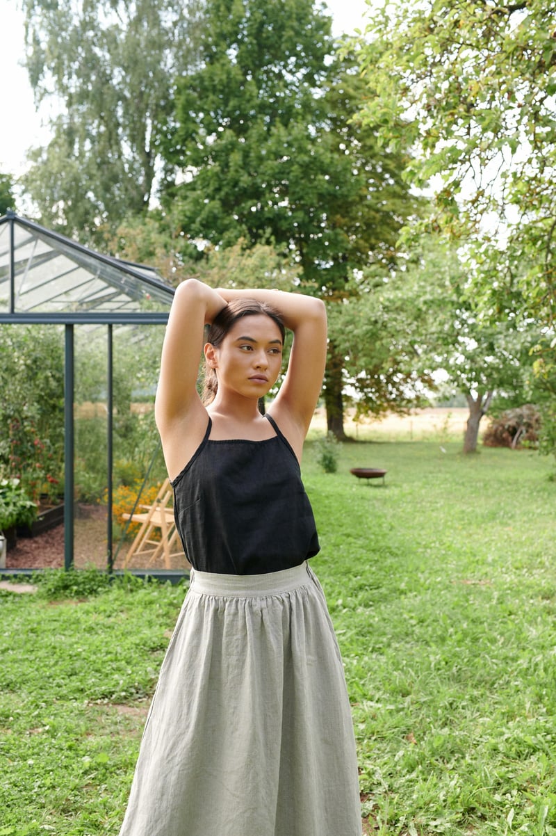 Lina Linen Skirt by LinenFox, 100% Linen