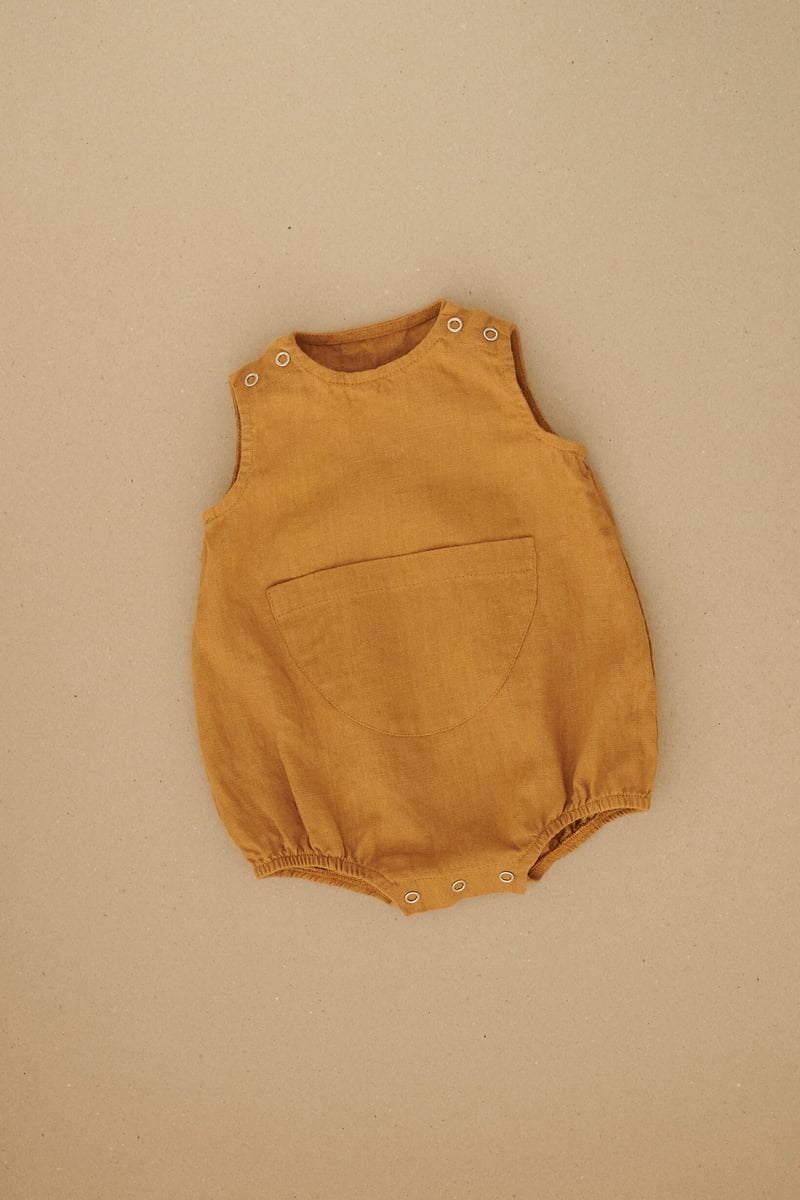 Lucy Linen Baby Romper by LinenFox, 100% Linen