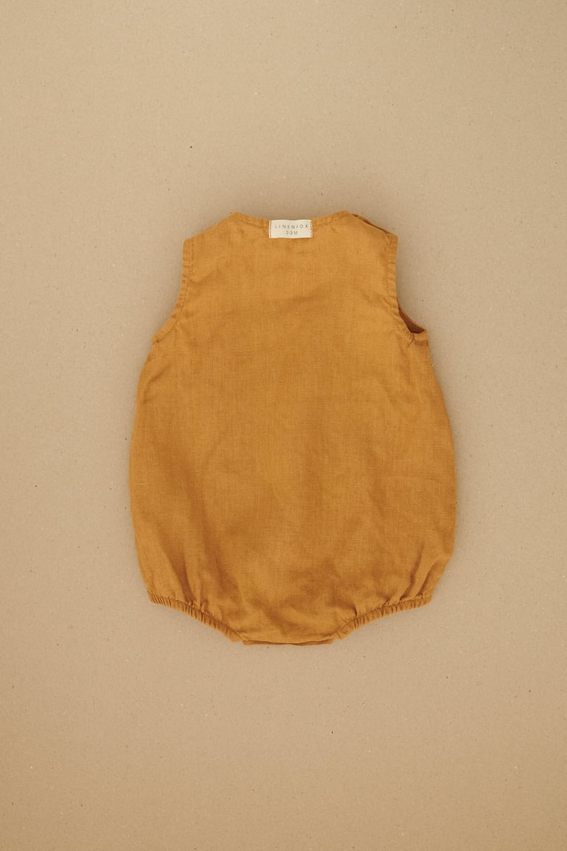 Lucy Linen Baby Romper by LinenFox, 100% Linen