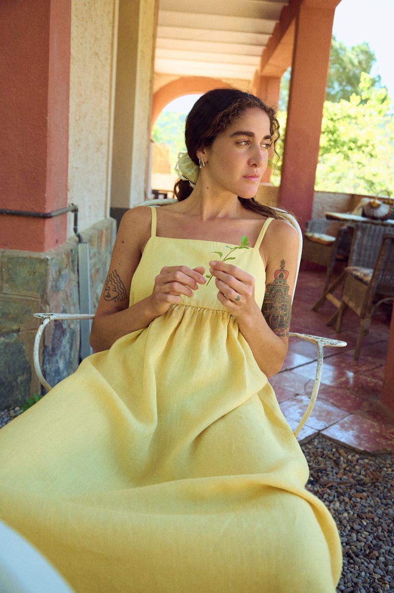 Spaghetti Straps Dress – Baru by LinenFox, 100% Linen