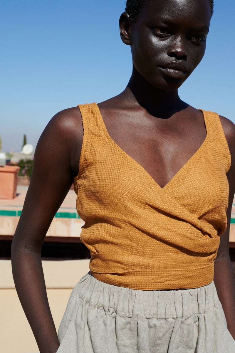 Soja Waffle Linen Top by LinenFox, 100% Linen