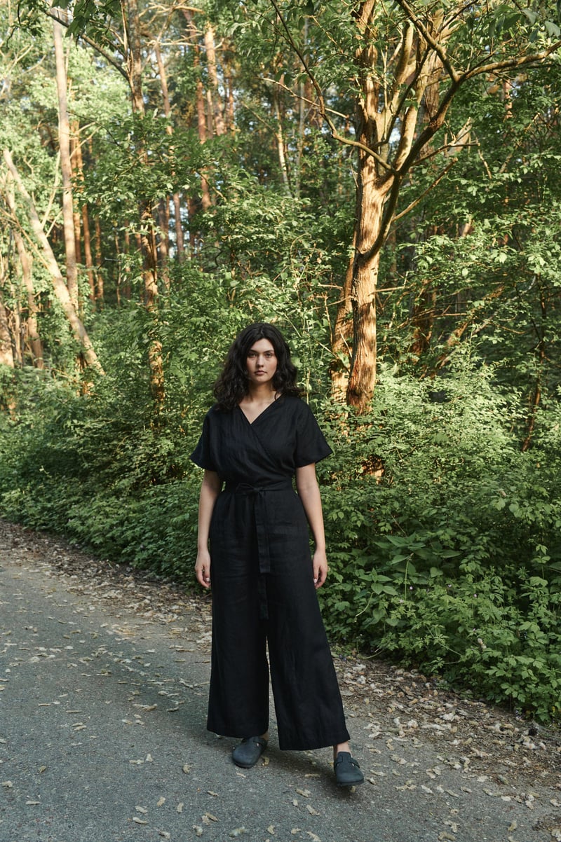 Aimee Linen Jumpsuit by LinenFox, 100% Linen