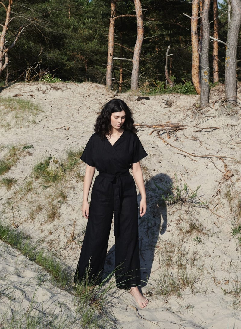 Aimee Linen Jumpsuit by LinenFox, 100% Linen