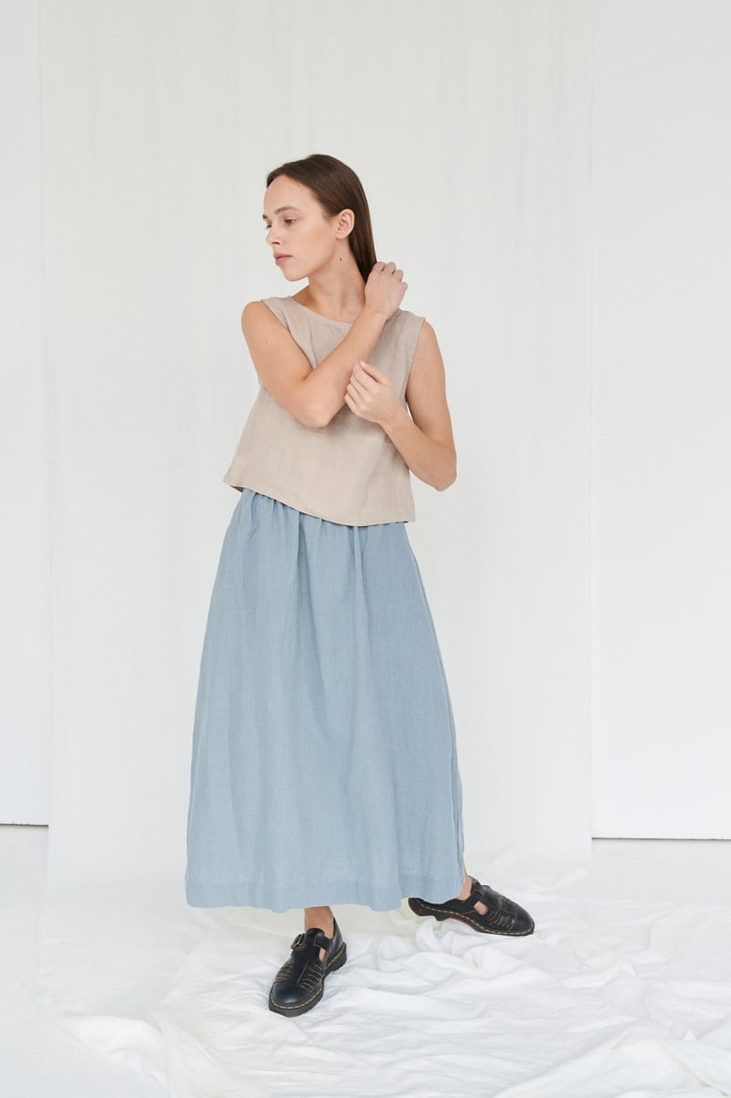 Lina Linen Skirt by LinenFox, 100% Linen
