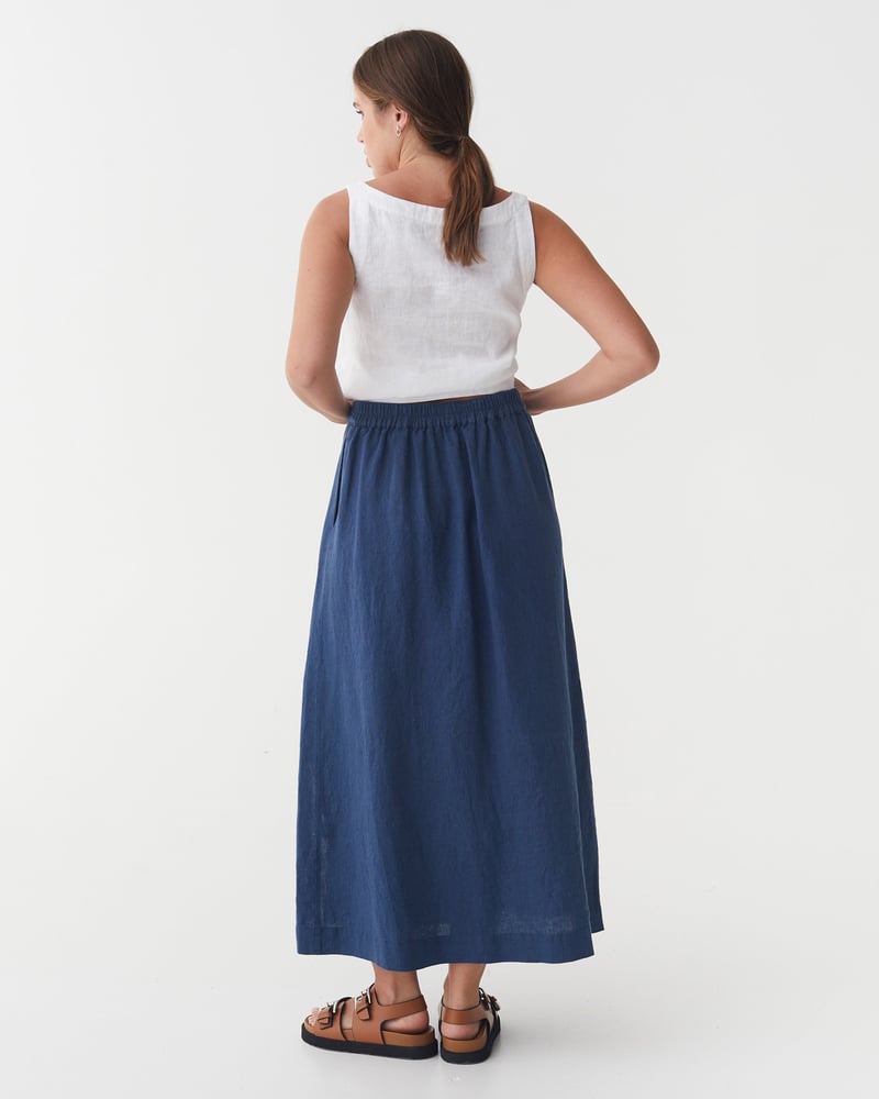 Sleeveless Linen Top DOURO in White by MagicLinen, 100% Linen