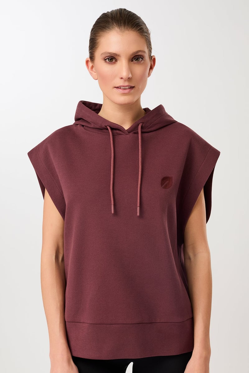 Hoodie Veste - Rosewood, GOTS by Mandala, 98% Cotton, 2% Nylon