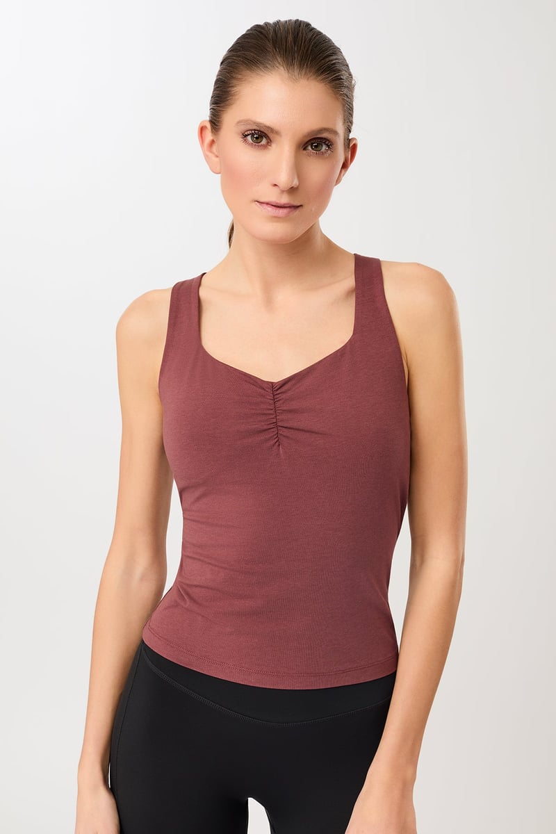 Balance Top - Rosewood by Mandala, 61% Lyocell, 34% Cotton, 5% Elastane