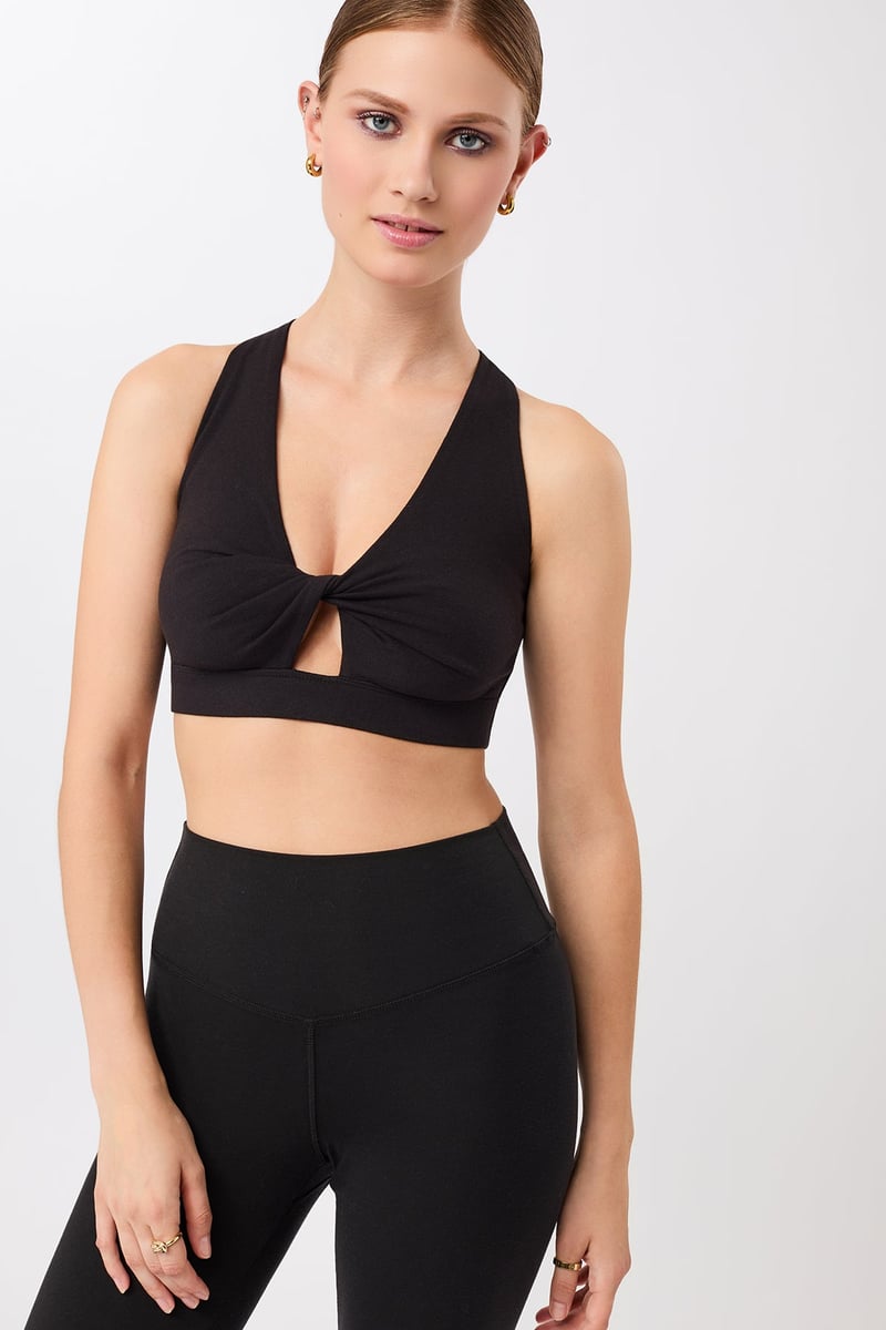 Organic Cotton Bra - Black, GOTS by Mandala, 95% Cotton, 5% Elastane